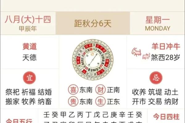 2024年9月23日往哪方吉利 今日喜神方位查询