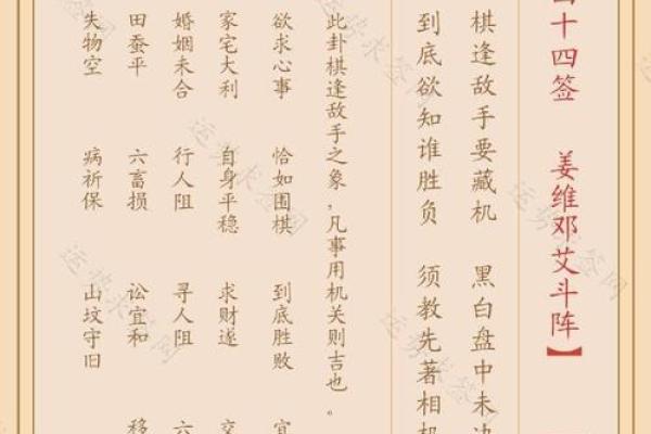 月老灵签第4签上签解答