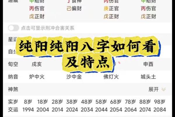 男八字纯阳