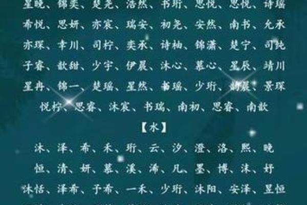 八字缺水的宝宝起什么名字好