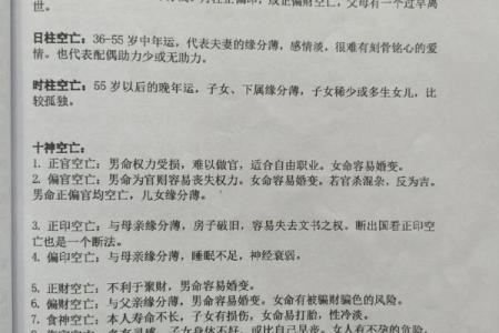 八字空亡吉凶论法大全图解