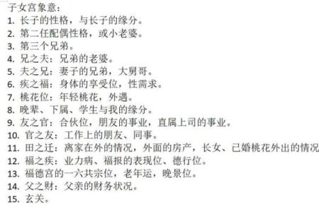 紫薇斗数子女宫在子