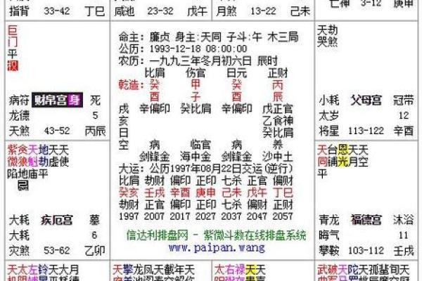 紫薇斗数星身宫